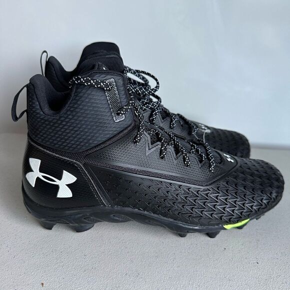 Under Armour Football Cleat Men's Black New 3022837-001 size 12 - Picture 3 of 5